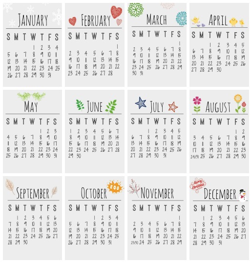 Free Printable 2014 Calendar - Clean and Scentsible
