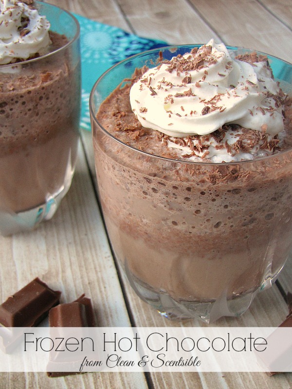 Frozen Hot Chocolate - so tasty and refreshing!  // cleanandscentsible.com