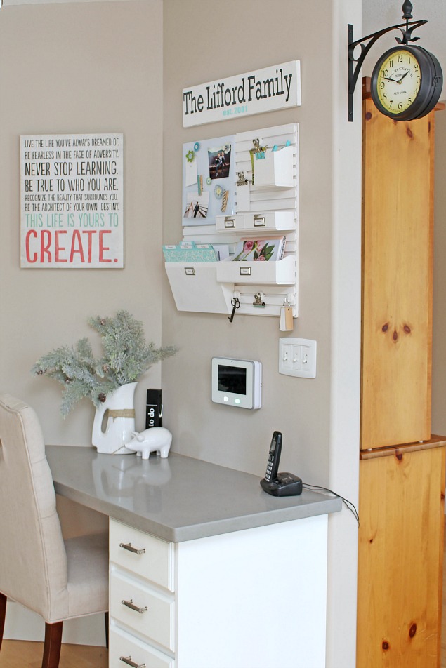 Great tips and ideas to organize a kitchen command centre.